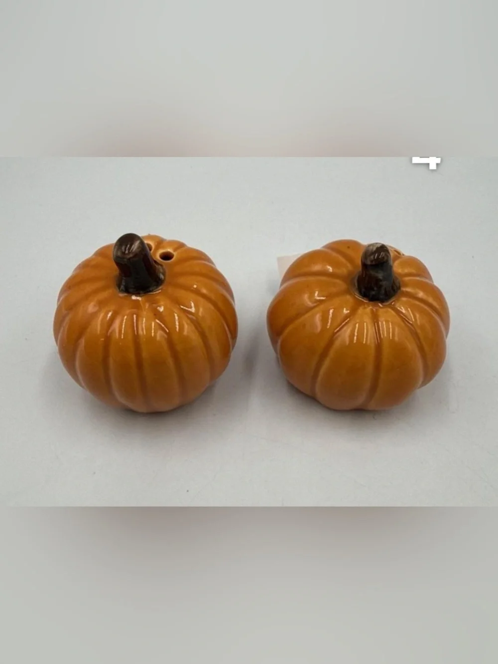 Halloween Ceramic Pumpkin Salt and Pepper Shaker Set - Orange Cracker Barrel